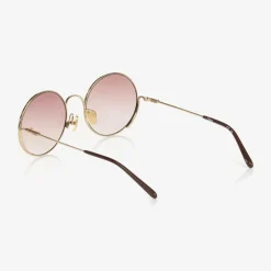 Chloé Girls Gold & Brown Round Sunglasses Discount