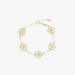 David Charles Girls Gold & Ivory Flower Bracelet Best