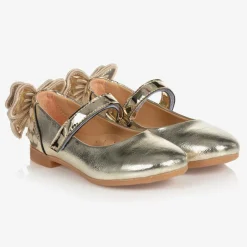Caramelo Kids Girls Gold Ballerina Shoes Sale