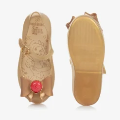 Mini Melissa Girls Gold Disney Jelly Shoes Sale