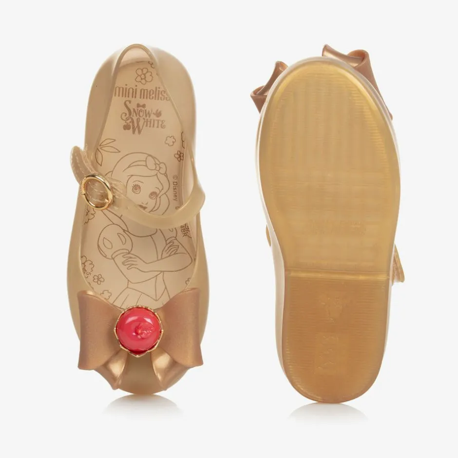 Mini Melissa Girls Gold Disney Jelly Shoes Sale
