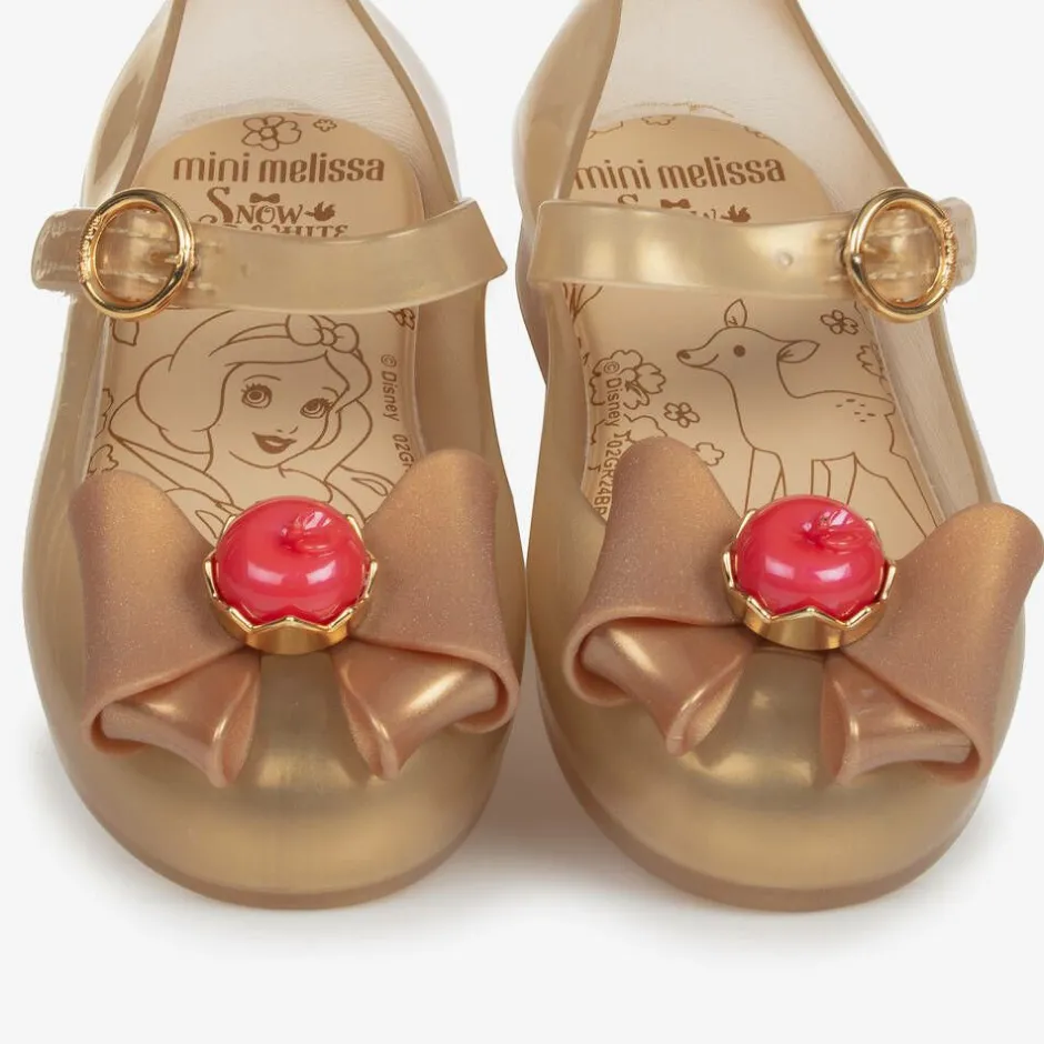 Mini Melissa Girls Gold Disney Jelly Shoes Sale