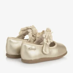Mayoral Girls Gold Floral Bar Shoe Hot