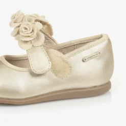 Mayoral Girls Gold Floral Bar Shoe Hot
