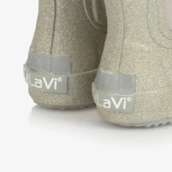 CeLaVi Girls Gold Glitter Rain Boots Discount