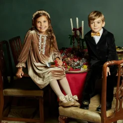 Childrens Classics Girls Gold Glitter T-Bar Shoes Online