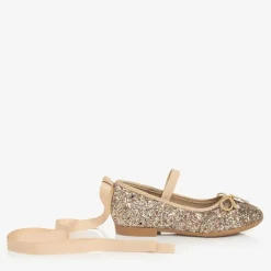 Angels Face Girls Glittery Ballerina Flats Gold Online