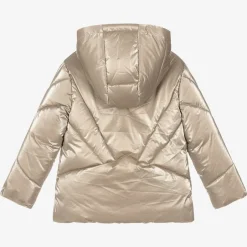 Mayoral Girls Gold Hooded Puffer Jacket Online