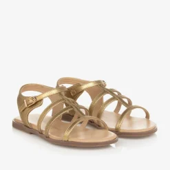 Age of Innocence Girls Gold Leather Gladiator Sandals Sale
