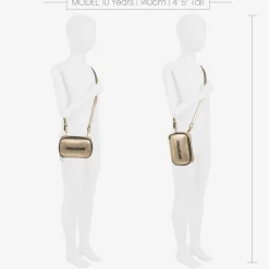 Zadigamp;Voltaire Girls Gold Logo Handbag (17cm)