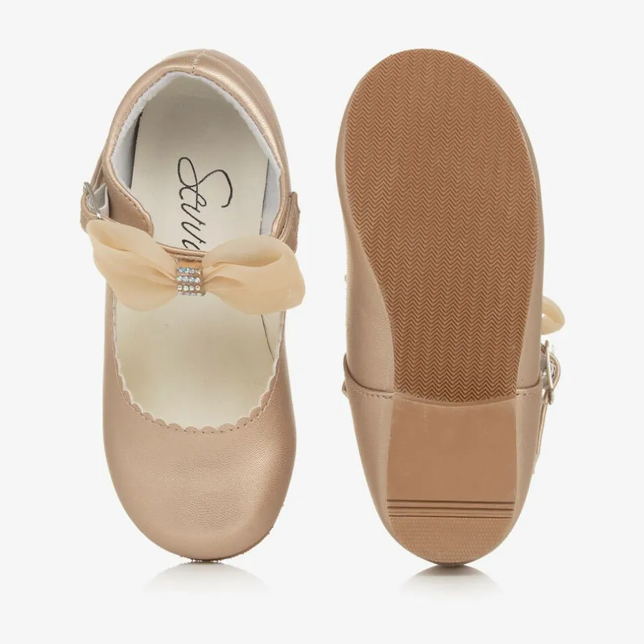Sevva Girls Gold Mary Jane Shoes Sale