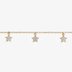 Angels Face Girls Gold Plated Star Necklace (42cm) New