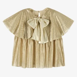 EIRENE Girls Gold Plissé Blouse Outlet