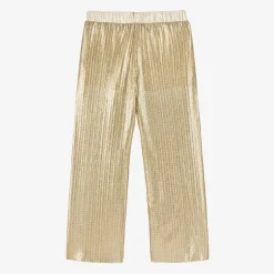 EIRENE Girls Gold Plissé Trousers Hot