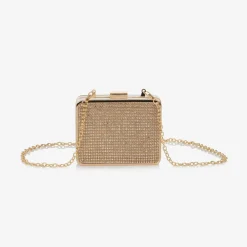David Charles Girls Gold Rectangular Bag (12cm) Clearance