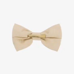 A Dee Girls Gold Satin Bow Hair Clip (13cm)