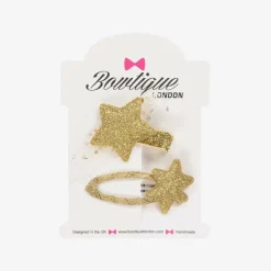 Bowtique London Girls Gold Star Hair Clips (2 Pack) Discount