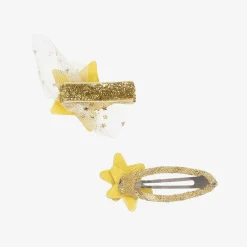 Bowtique London Girls Gold Star Hair Clips (2 Pack) Discount