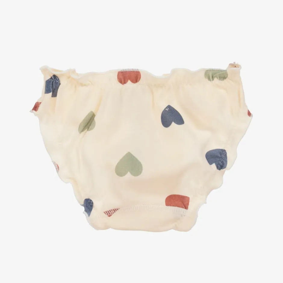 Petit Bateau Girls Green & Red Cotton Knickers (3 Pack) Outlet