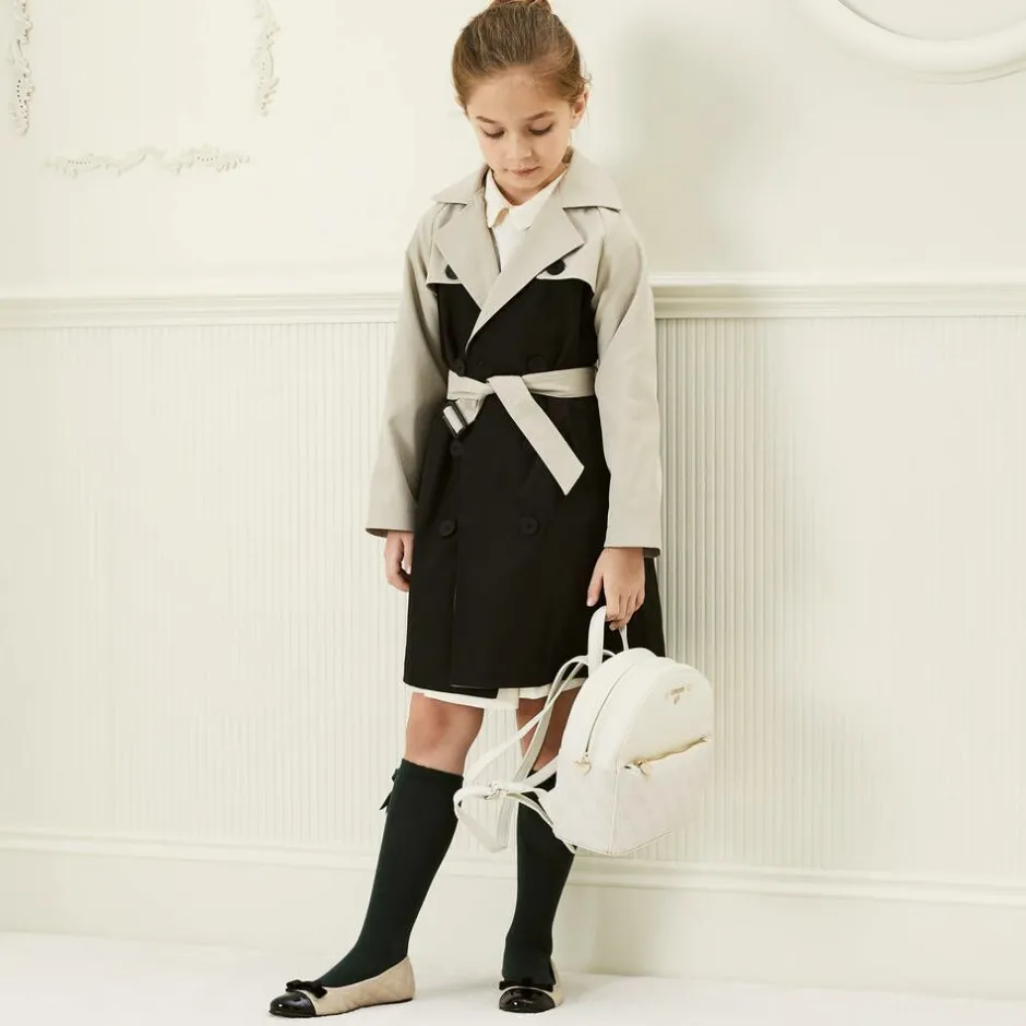 Carlomagno Girls Green Cotton Knee Length Socks New