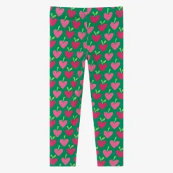 Agatha Ruiz de la Prada Girls Green Cotton Strawberry Leggings Outlet