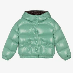 Moncler Enfant Girls Green Down Padded Jacket Best