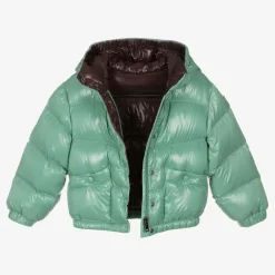 Moncler Enfant Girls Green Down Padded Jacket Best