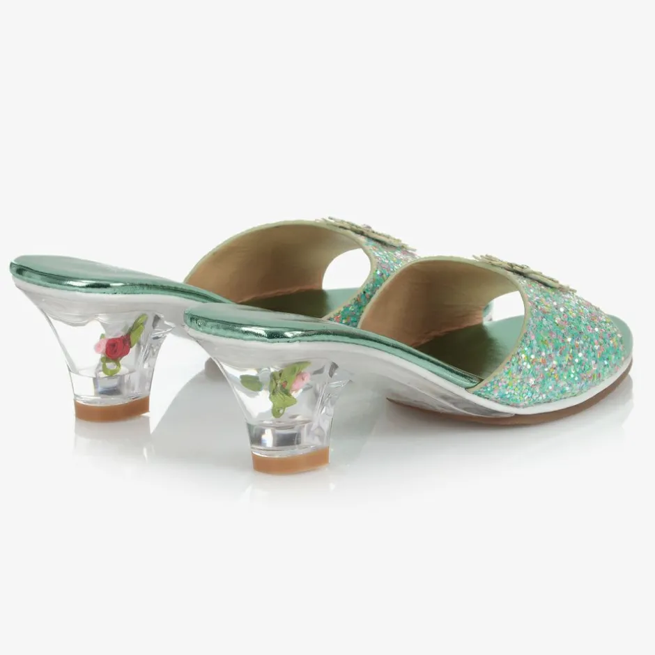 Souza Girls Green Heeled Shoes Best