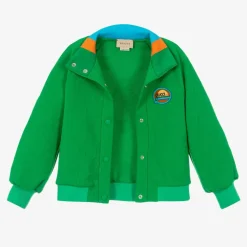 Gucci Girls Green Jacquard Jacket