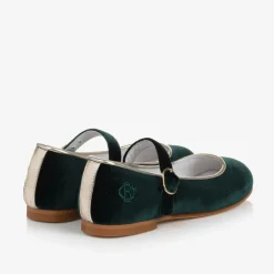 Beatrice amp; George Girls Green Velvet Mary Jane Pumps Online