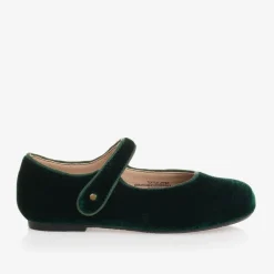 Old Soles Girls Green Velvet Shoes