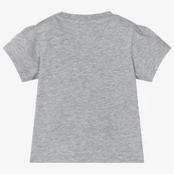 Moncler Enfant Girls Grey Cotton Ballerina Bear T-Shirt Sale