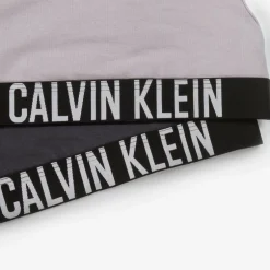 Calvin Klein Girls Grey Cotton Bralettes (2 Pack) New
