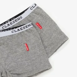 Claesens Girls Grey Cotton Knickers (2 Pack) Outlet