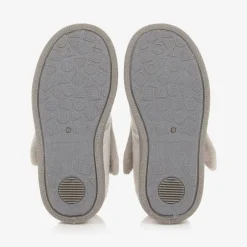 Chipmunks Girls Grey Fleece Penguin Slippers Clearance