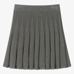 Mayoral Girls Grey Glitter Knitted Skirt New