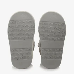 Lelli Kelly Girls Grey Heart & Diamanté Suede Boots Hot