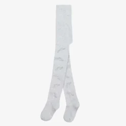 A Dee Girls Grey Knit Diamanté Tights Online