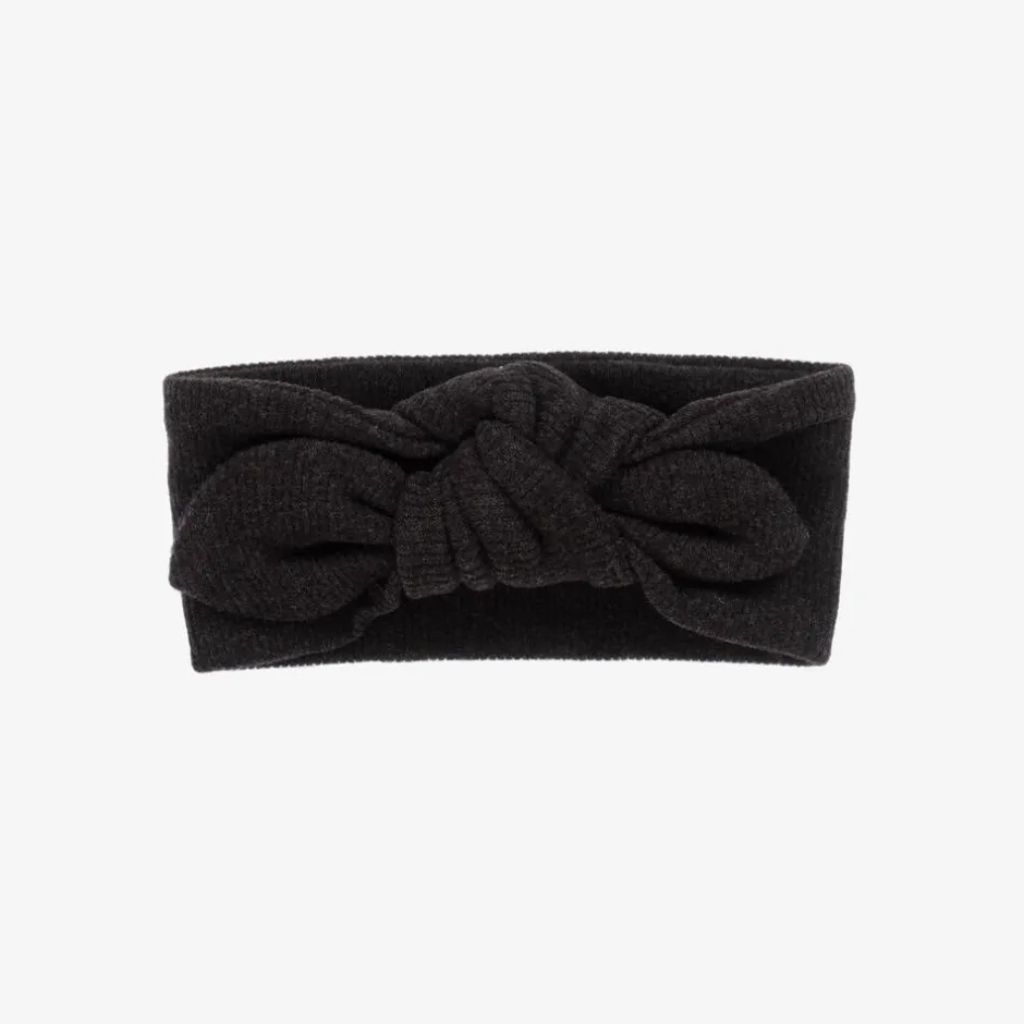 1 + in the family Girls Grey Knitted Bow Headband Best