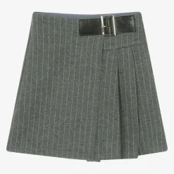 iDO Junior Girls Grey Pinstripe Skort