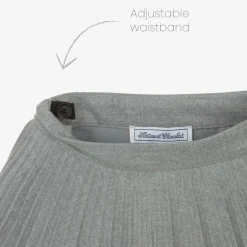 Tartine et Chocolat Girls Grey Pleated Skirt Outlet