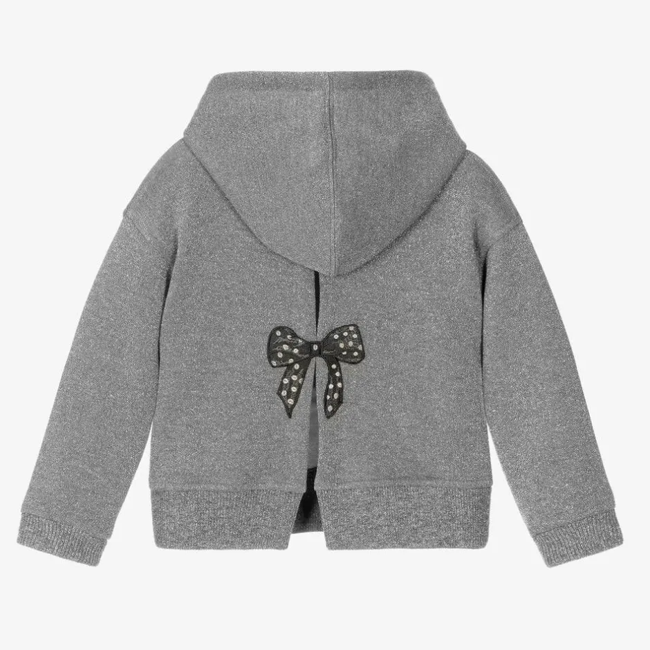 Monnalisa Girls Grey Sparkly Disney Hoodie Best