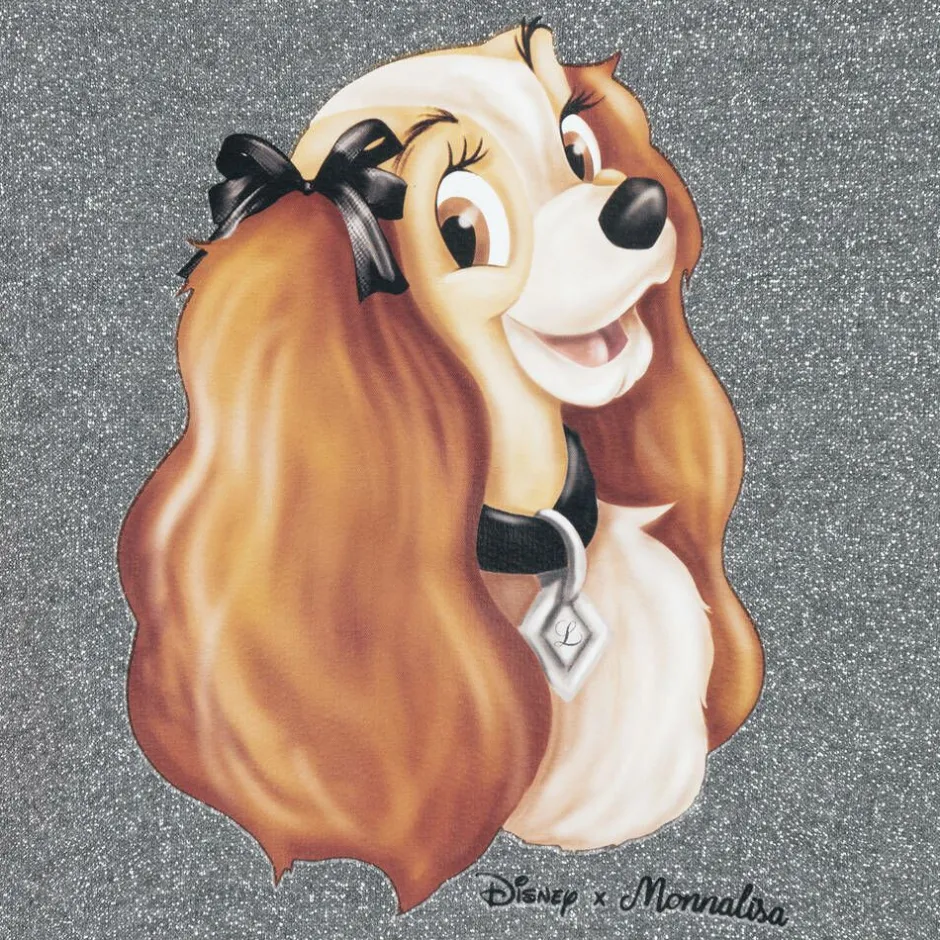 Monnalisa Girls Grey Sparkly Disney Hoodie Best