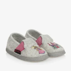 Giesswein Girls Grey Wool Princess Slippers Best