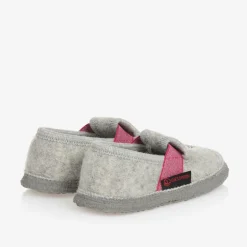 Giesswein Girls Grey Wool Princess Slippers Best