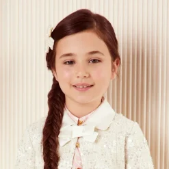 Sienna Likes To Party Girls Handmade Ivory Bead Hairclip (6.5cm) Discount