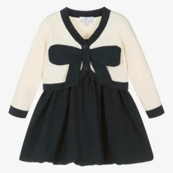 Beau KiD Girls Ivory & Blue Dress Set Best