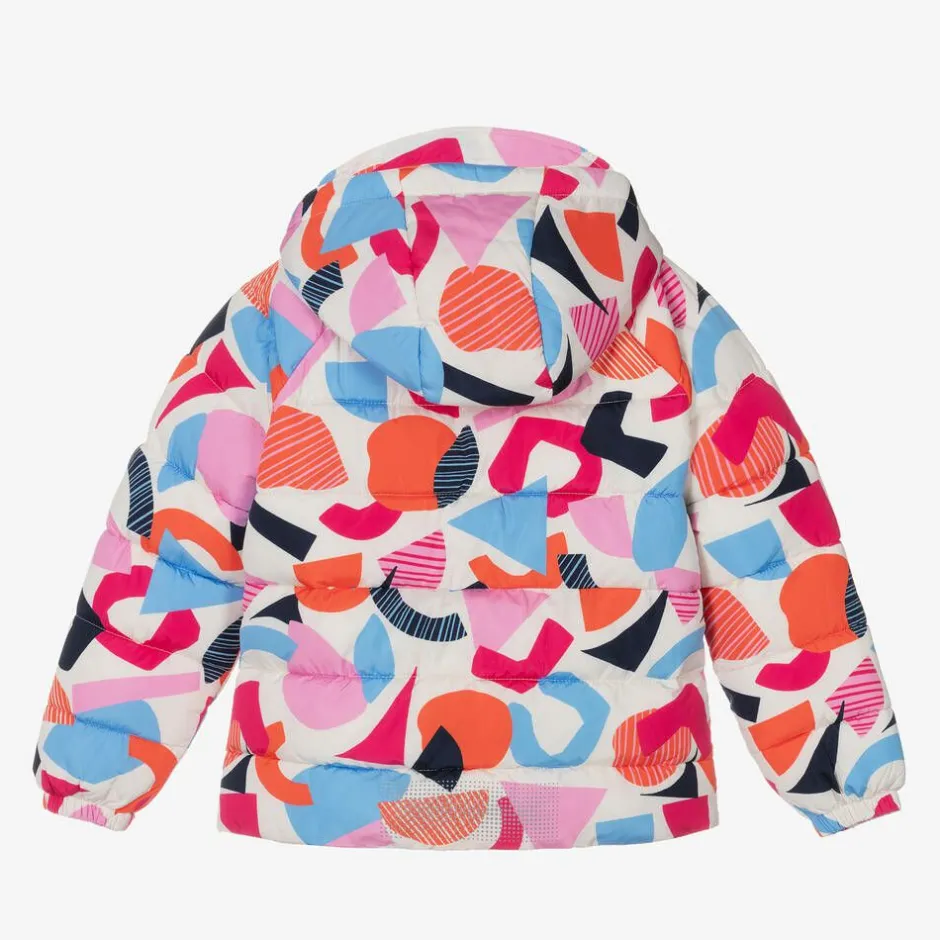Joyday Girls Ivory & Pink Showerproof Puffer Coat Clearance