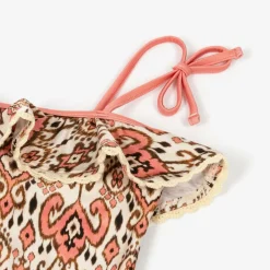 Zimmermann Girls Ivory & Pink Swimsuit PeachIkat Online