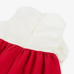 Jessie and James London Girls Ivory & Red Cotton Dress